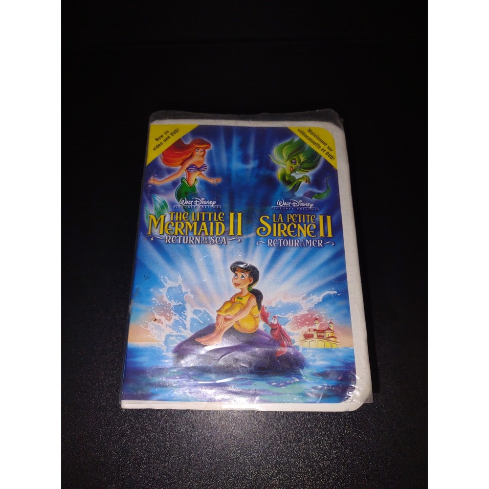 Vintage 2000 Little Mermaid Toy Figurine in VHS Box